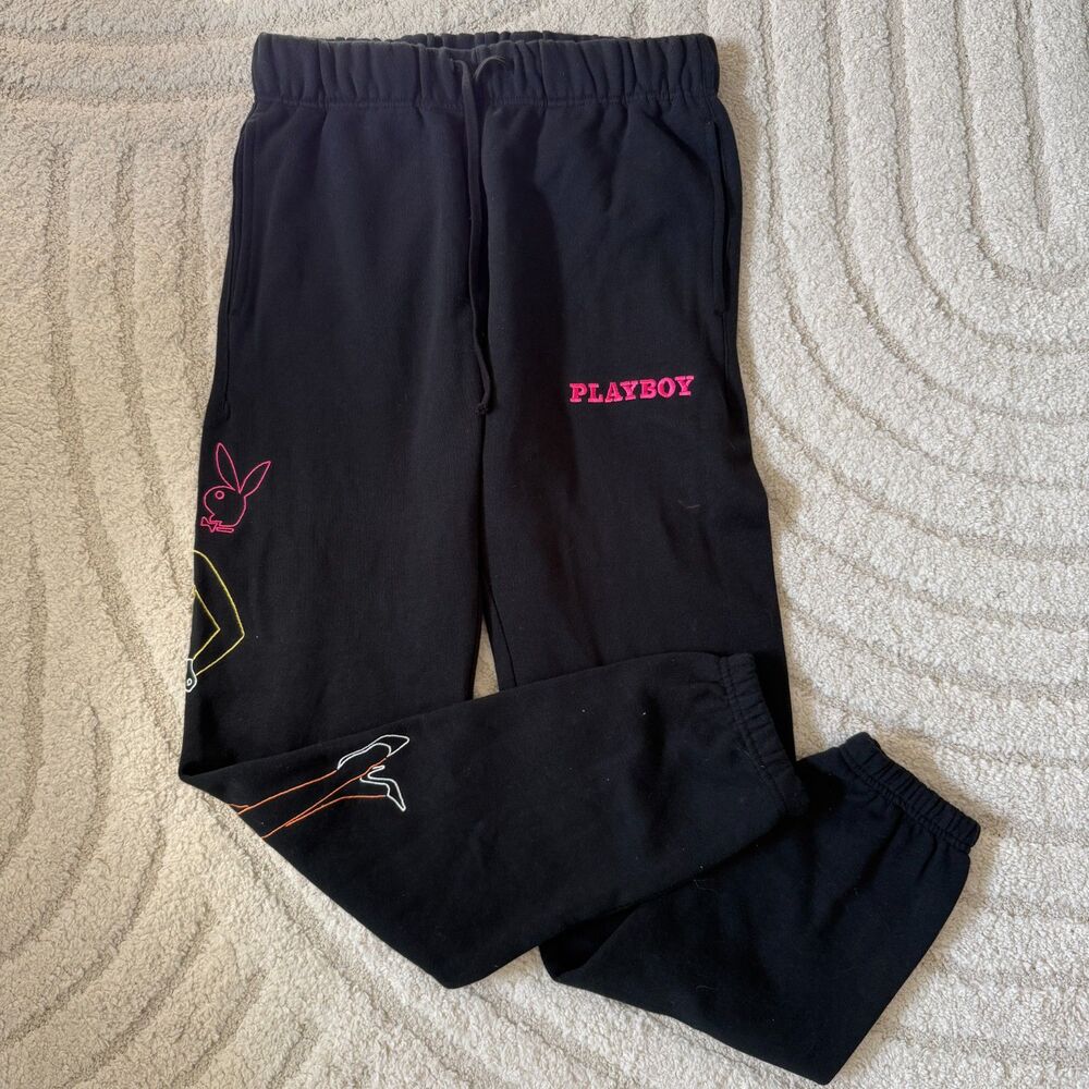 Playboy Men's Bunny Outline Sweatpants Size Small